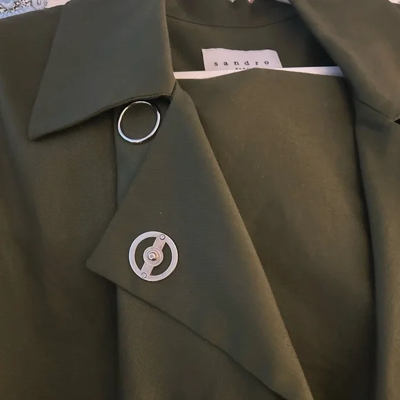 Sandro Olive Trench Coat - Picture 15 of 15